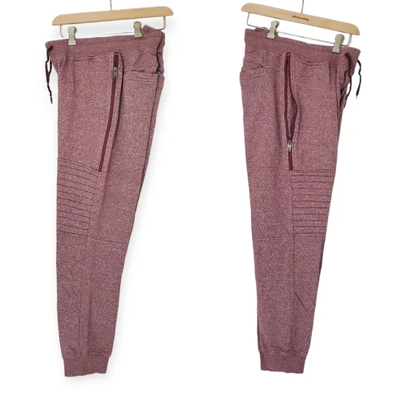 Rebel Minds Mens Burgandy Space-dye Sweatpants Activewear size LG - Picture 2 of 5